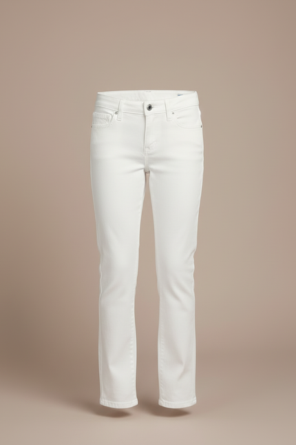 Pantalon Blanc Enfant Slim Stretch Coton - vue 3