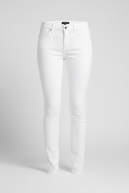 Pantalon Blanc Slim Stretch Taille Haute Femme - Jean - vue 3