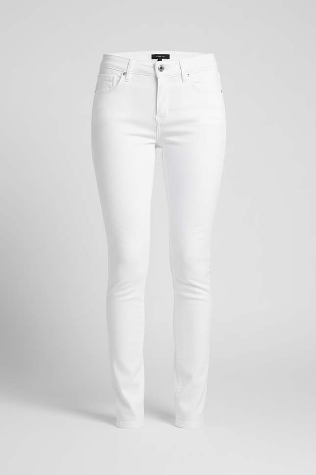 Pantalon Blanc Slim Stretch Taille Haute Femme - Jean - vue 3