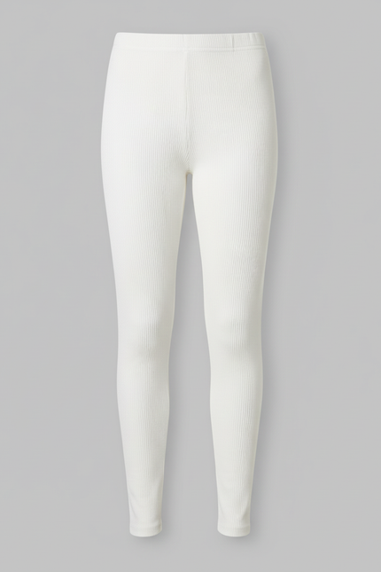 Pantalon Blanc Côtelé Enfant Confortable - Maille - vue 3