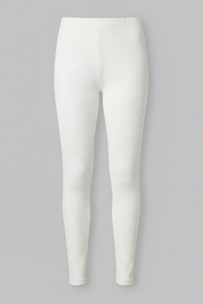 Pantalon Blanc Côtelé Enfant Confortable - Maille - vue 3