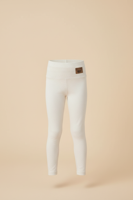 Pantalon Blanc Coton Skinny Confortable Enfant Fille - Molleton - vue 3