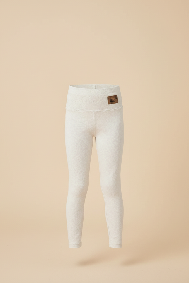 Pantalon Blanc Coton Skinny Confortable Enfant Fille - Molleton - vue 3