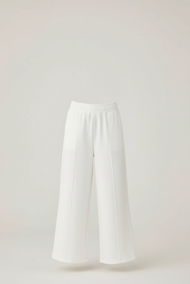 Pantalon Blanc Ample Droit Décontracté Enfant - Molleton - vue 3