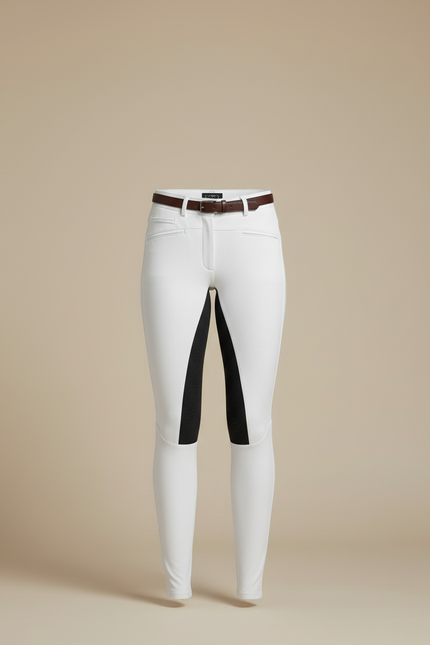 Pantalon Blanc Équestre Femme Slim Stretch - Polyester - vue 3