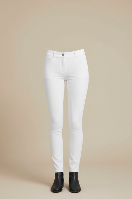 Pantalon Blanc Slim Ajusté Stretch Femme - Polyester - vue 3
