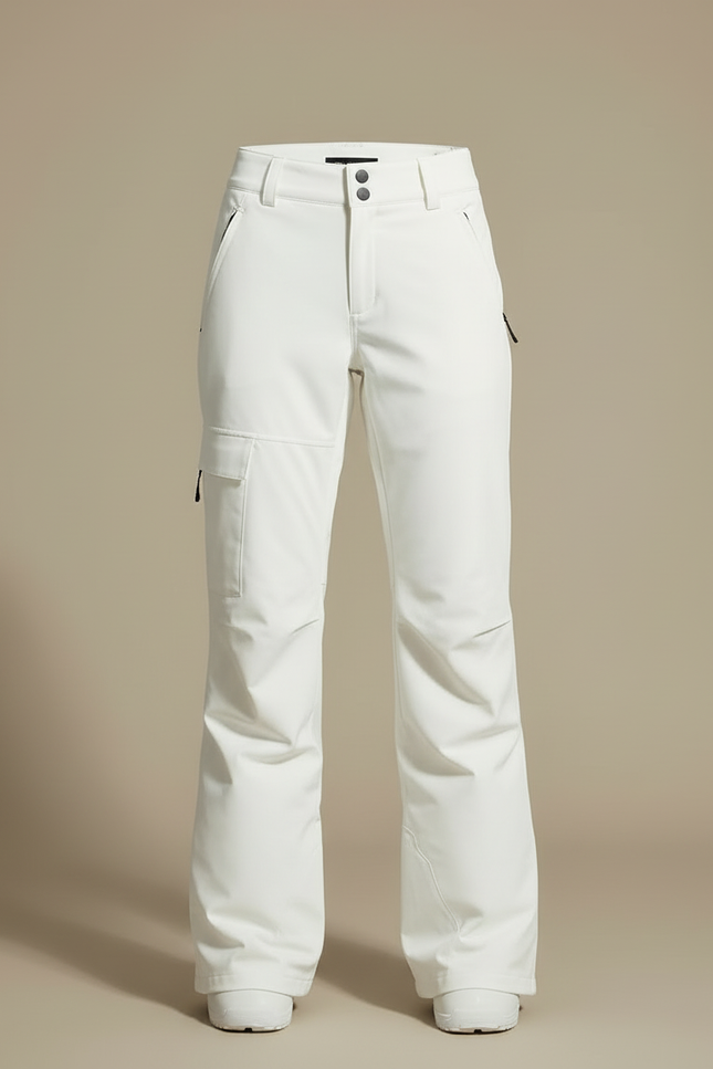 Pantalon Blanc Ski Imperméable Femme Hiver Neige - Polyester - vue 3
