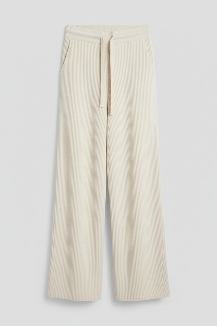 Pantalon Blanc Côtelé Ample Décontracté Homme Cordon - Cordé - vue 3