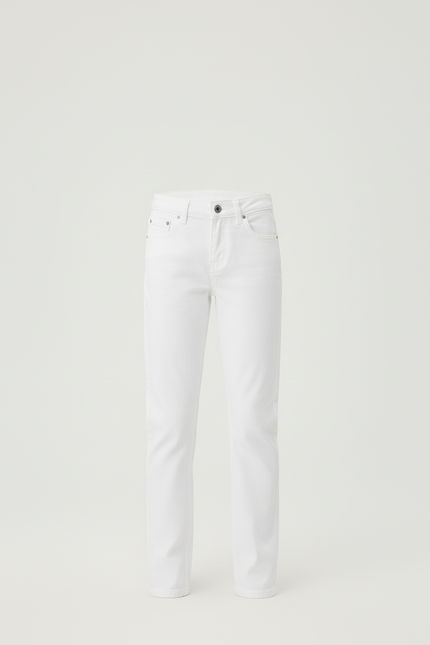 Pantalon Blanc Droit Slim Enfant Décontracté - Jean - vue 3