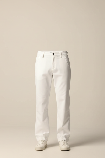 Pantalon Blanc Cargo Décontracté Homme Coton - vue 3