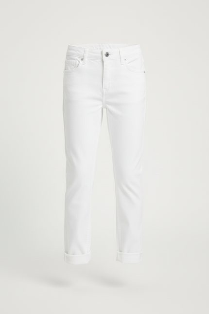 Pantalon Blanc Droit Décontracté Enfant Coton - vue 3