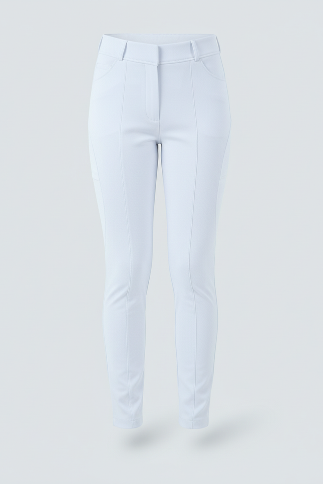 Pantalon Blanc Équestre Slim Confortable Enfant - Polyester - vue 3