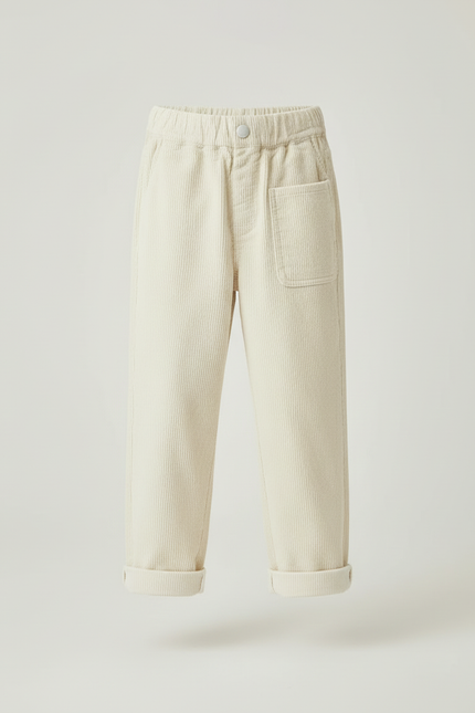Pantalon Blanc 3b44 - Beige Cordé - vue 3