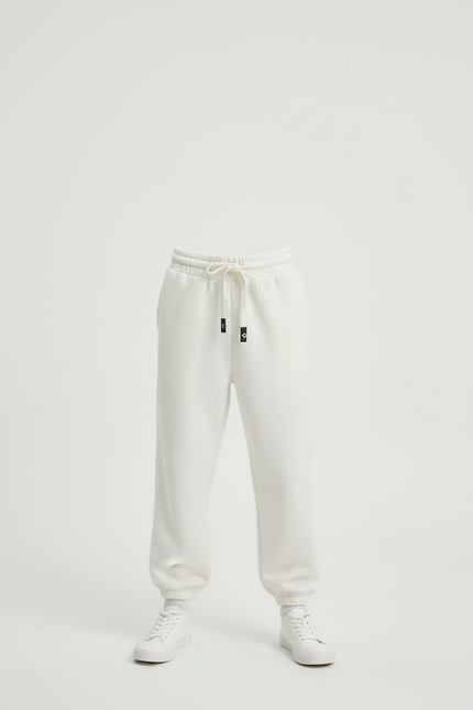 Pantalon Blanc Noeud - Molleton - vue 3