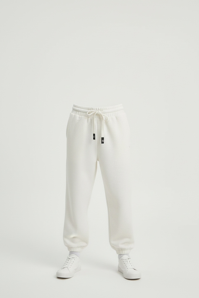 Pantalon Blanc Noeud - Molleton - vue 3