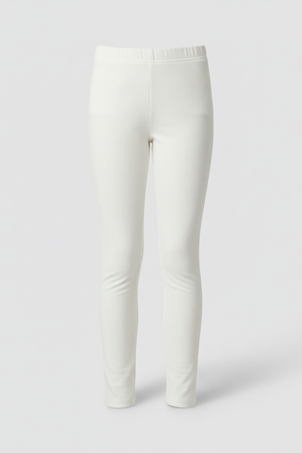 Pantalon Blanc Enfant Coton Stretch Confortable Décontracté - Molleton - vue 3