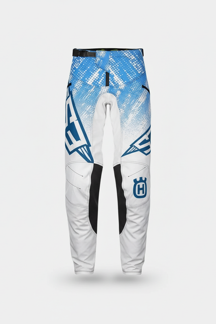 Pantalon Bicolore Bleu Et Blanc - Multicolore Polyester - vue 2