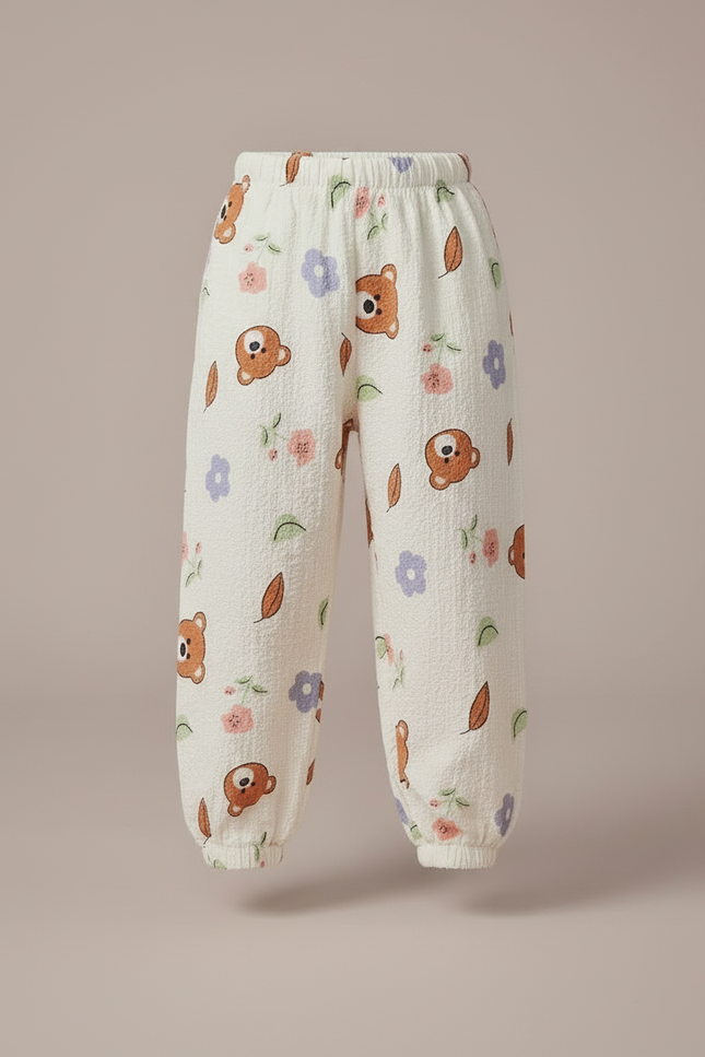 Pantalon Blanc Ballon - Imprimé Coton - vue 3