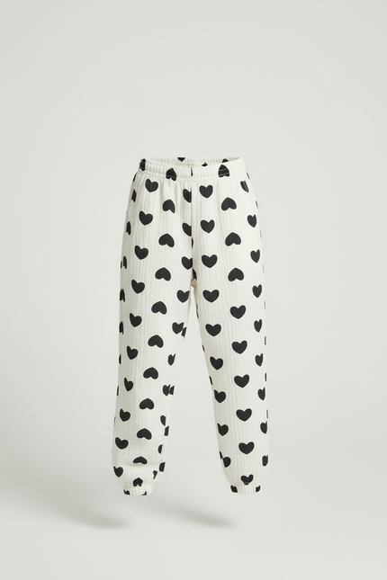 Pantalon Motif Noir Et Blanc - Maille - vue 3
