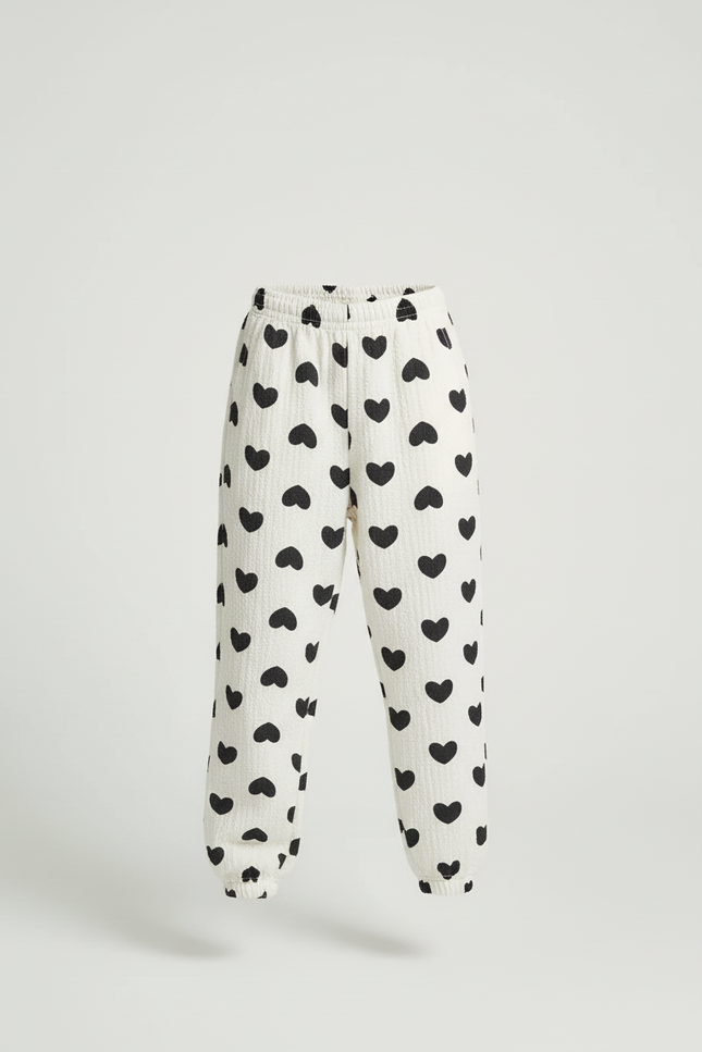 Pantalon Motif Noir Et Blanc - Maille - vue 3