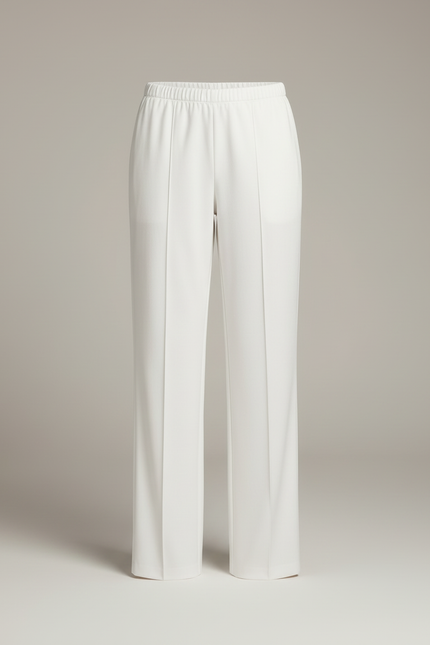 Pantalon Blanc Ample Droit Confortable Décontracté - Polyester - vue 3