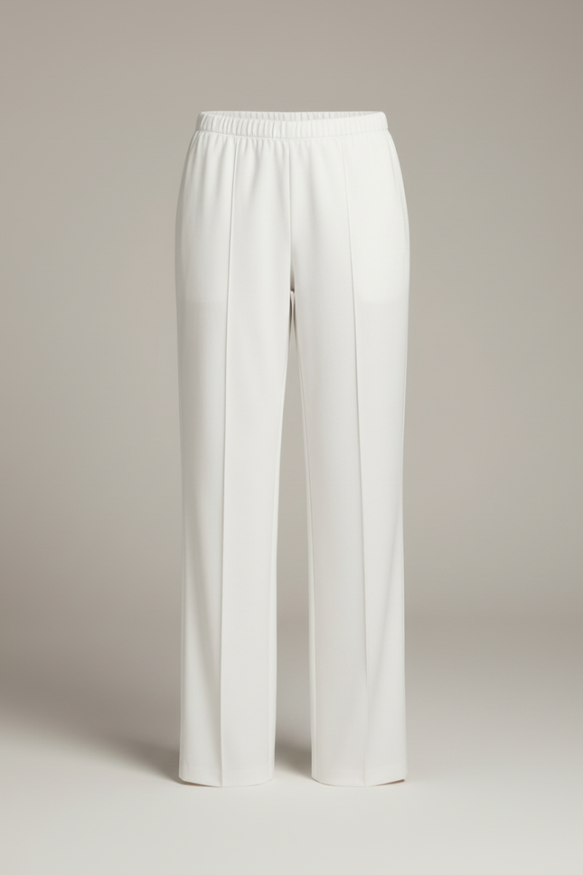 Pantalon Blanc Ample Droit Confortable Décontracté - Polyester - vue 3