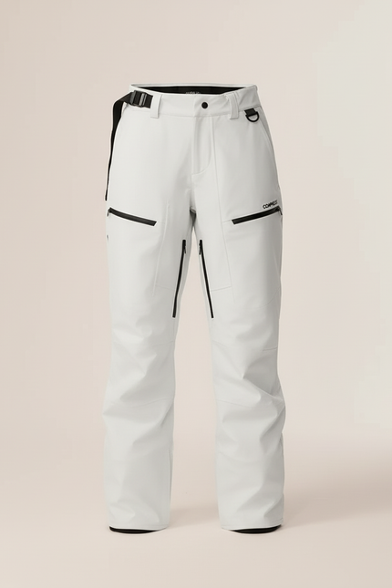 Pantalon Blanc Ski Imperméable Coupe-Vent Unisexe Hiver - Polyester - vue 3