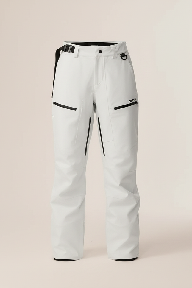 Pantalon Blanc Ski Imperméable Coupe-Vent Unisexe Hiver - Polyester - vue 3