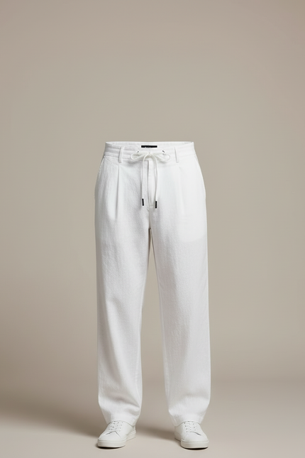 Pantalon Blanc Décontracté - Lin - vue 3