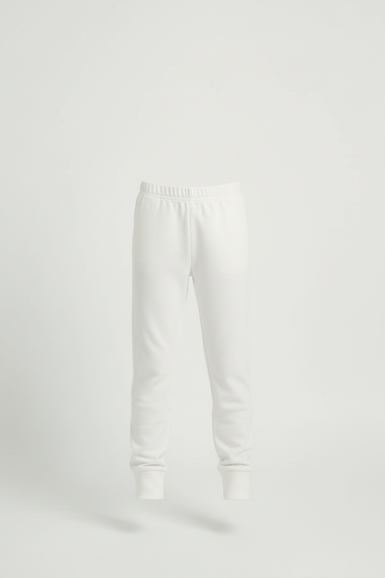 Pantalon Blanc Coton Molletonné Confortable Enfant - vue 3