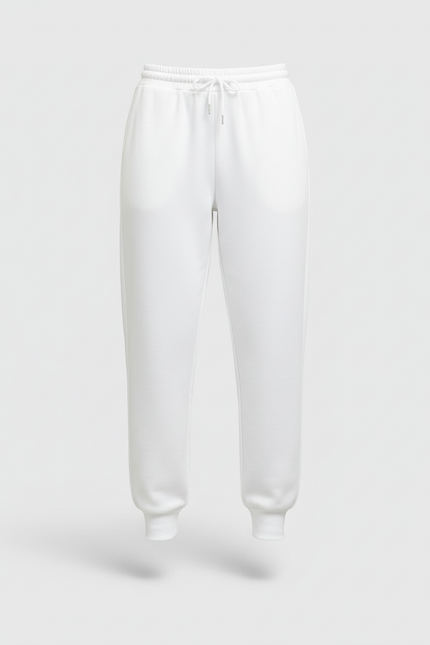 Pantalon Blanc Confortable Décontracté Jogging Molletonné Sport - vue 3