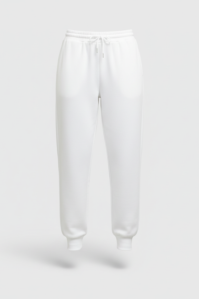 Pantalon Blanc Confortable Décontracté Jogging Molletonné Sport - vue 3