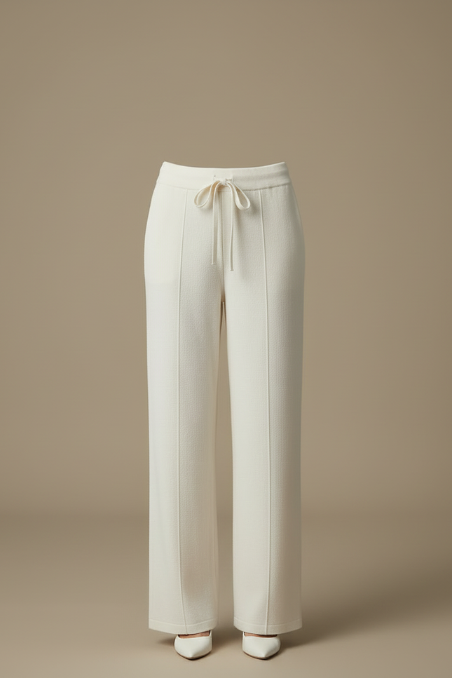 Pantalon Blanc Stretch Femme - Maille - vue 3