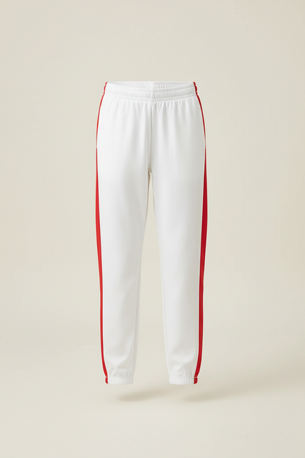 Pantalon Rayé Rouge Et Blanc - Molleton - vue 3