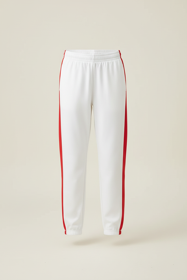 Pantalon Rayé Rouge Et Blanc - Molleton - vue 3