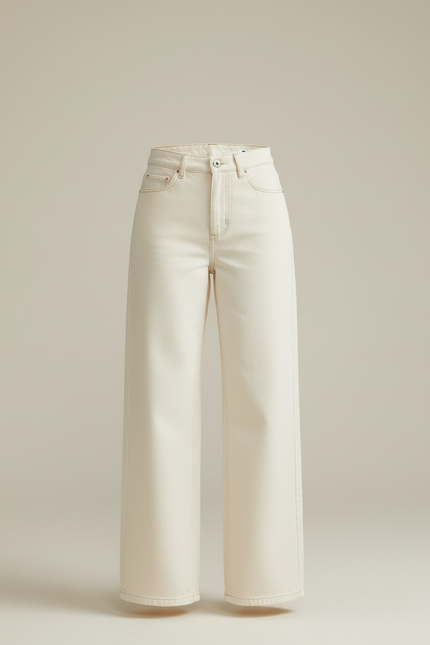 Pantalon Blanc Casse - Beige Jean - vue 3