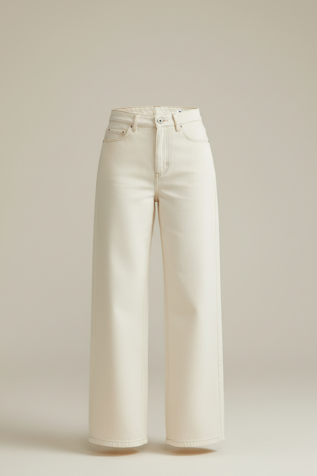Pantalon Blanc Casse - Beige Jean - vue 3