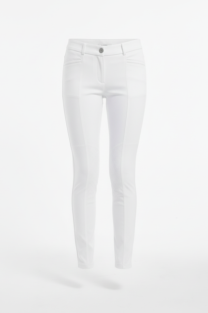 Pantalon Blanc Slim Ajusté Équestre Fille - Gabardine - vue 3