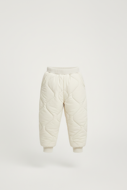 Pantalon Blanc Matelassé Ample Enfant Hiver Chaud - Polyester - vue 3