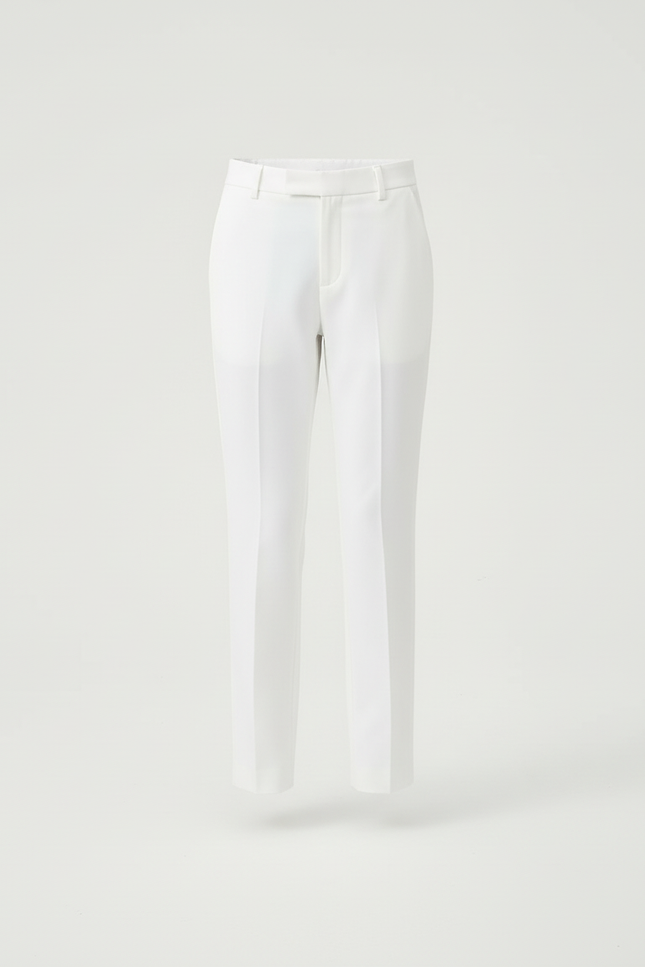 Pantalon Blanc Droit Classique Enfant Élégant - Gabardine - vue 3