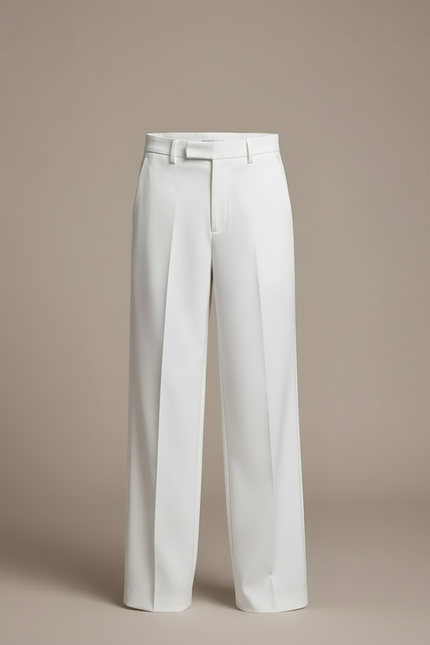 Pantalon Blanc Droit Ample Élégant Enfant - Gabardine - vue 3
