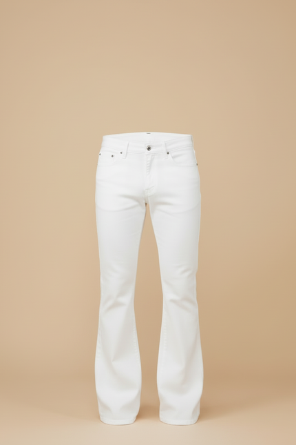 Pantalon Patte D'eph Blanc - Jean - vue 3