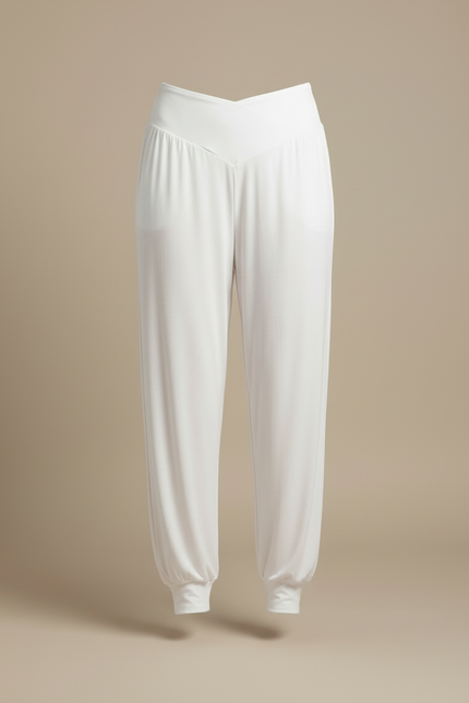 Pantalon Yoga Coton Blanc - Viscose - vue 3