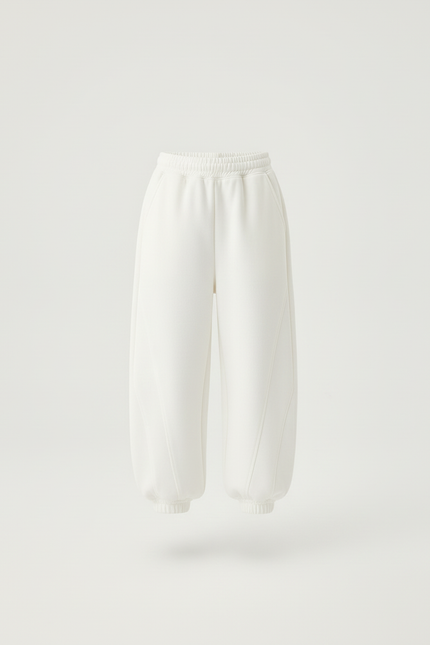 Pantalon Blanc Ample Molleton Enfant Sport Décontracté - vue 3