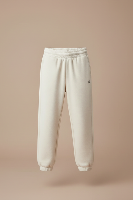 Pantalon Blanc Molletonné Décontracté Confortable Enfant - vue 3