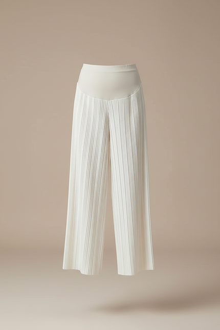Pantalon De Grossesse Blanc - Polyester - vue 3