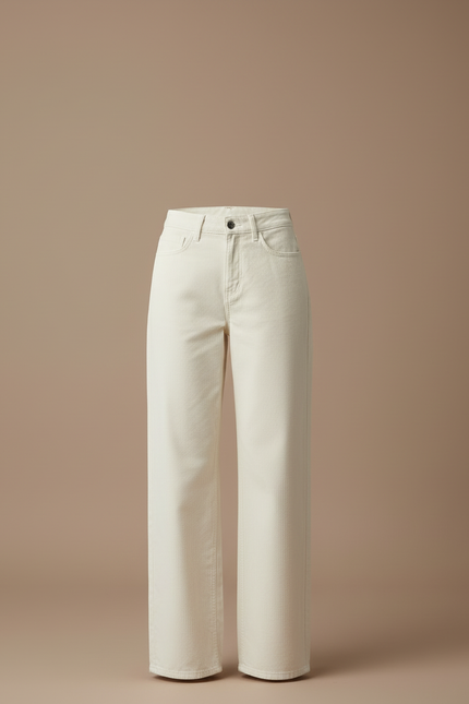 Pantalon Toile Blanc Femme - vue 3