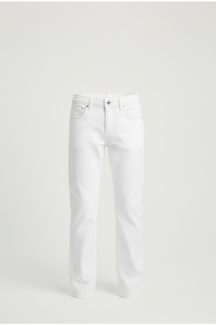 Pantalon Blanc Slim Fit Droit Garçon Élégant - Jean - vue 3