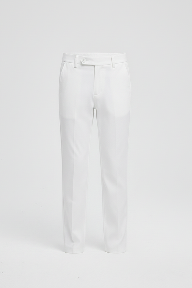 Pantalon Blanc Droit Élégant Enfant Cérémonie - Gabardine - vue 3
