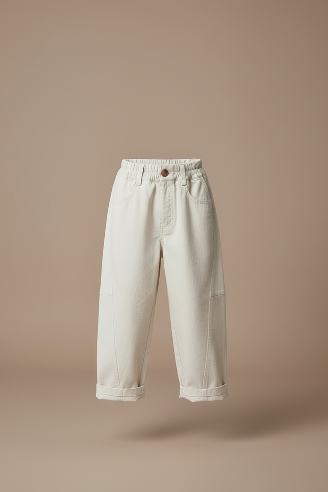 Pantalon Blanc Bouffant - Beige Toile - vue 3